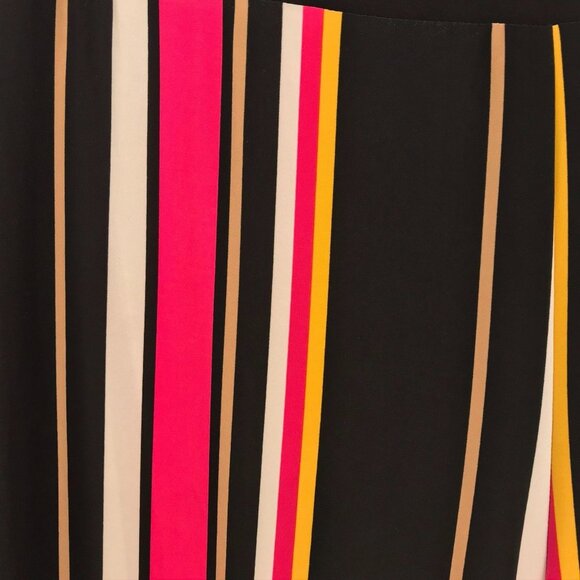 NWT INC International Concepts Stripe Wide Leg Pant Size XLarge Black, pink, yel - Picture 5 of 8